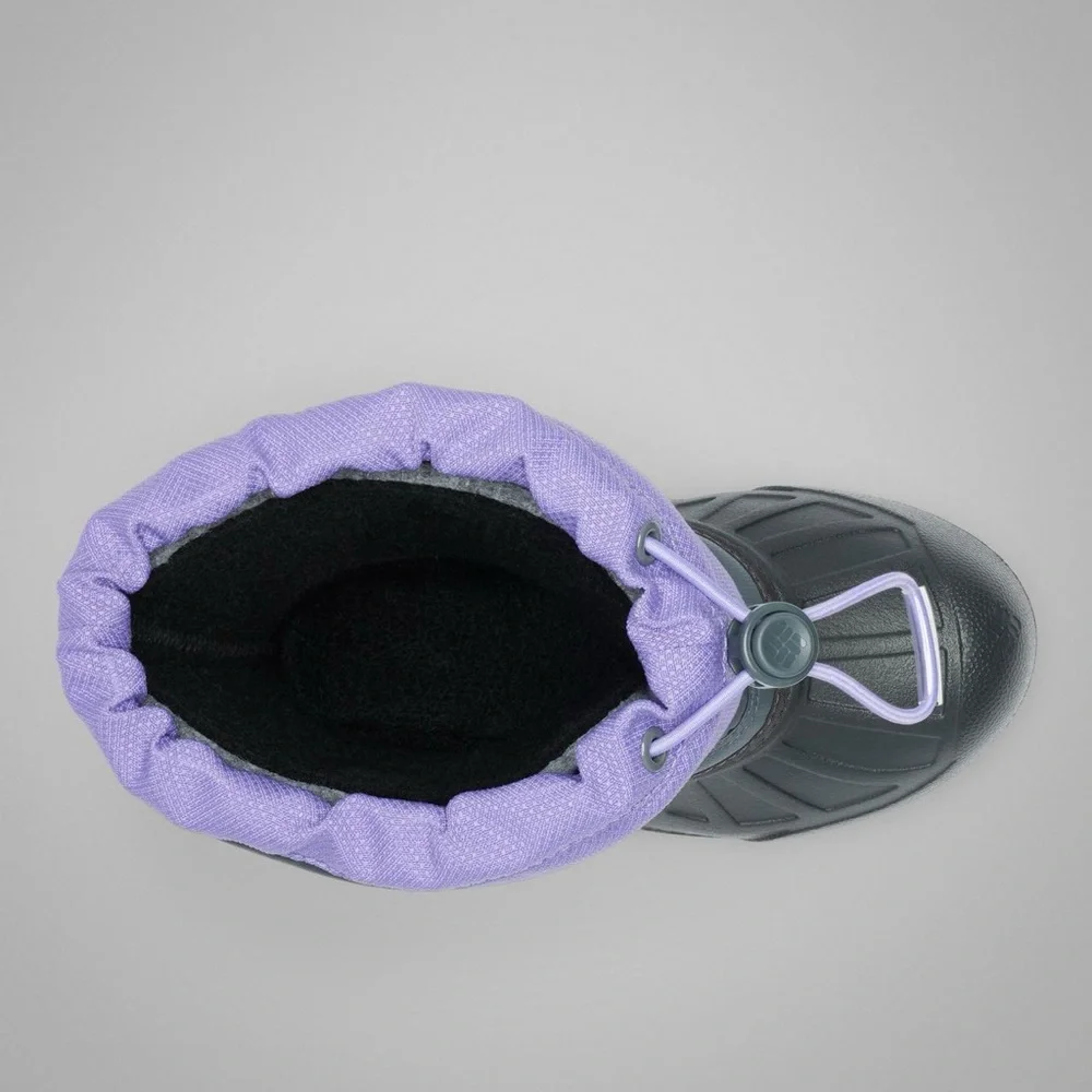 NWT Columbia Youth Powderbug Snowlite Waterproof SnowBoot Purple/Graphite